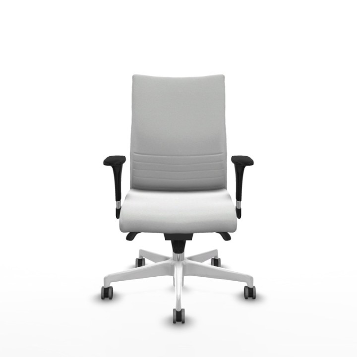 Albacete confidente XL sincro bali blanco brazos 1D cromados base blanca ruedas 65mm engomadas