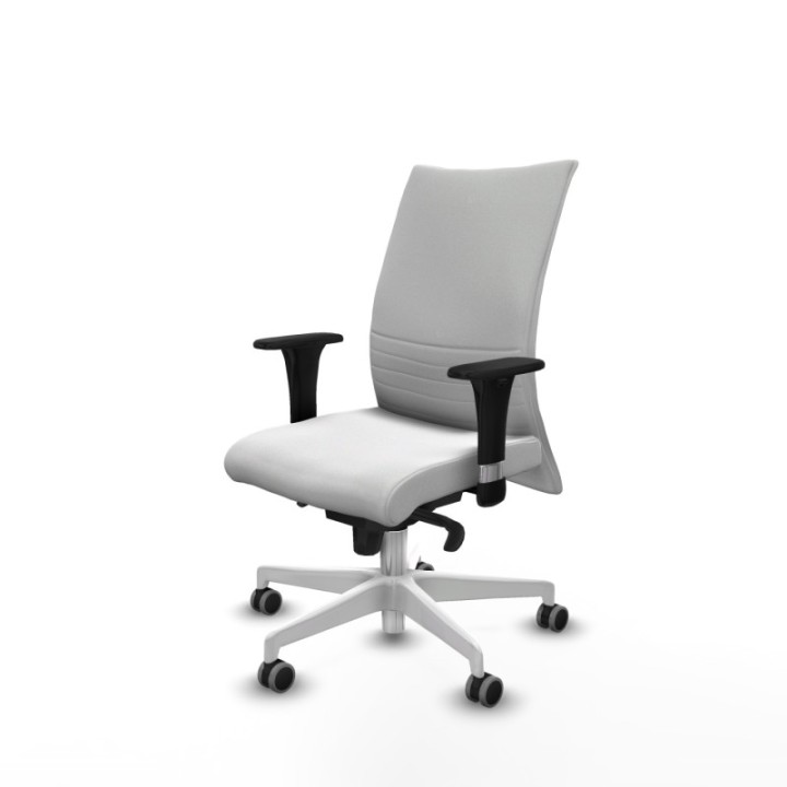 Albacete confidente XL sincro bali blanco brazos 1D cromados base blanca ruedas 65mm engomadas