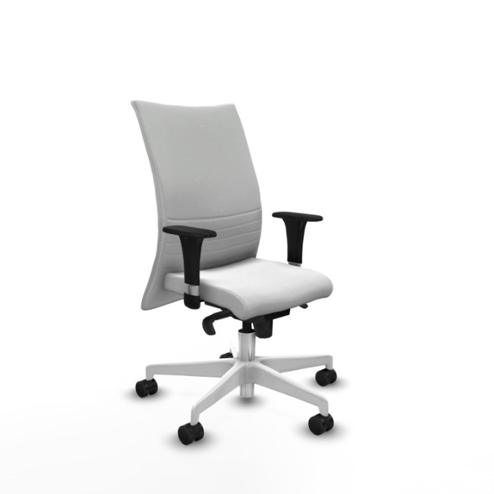 Albacete confidente XL sincro bali blanco brazos 1D cromados base blanca ruedas 65 mm nailon