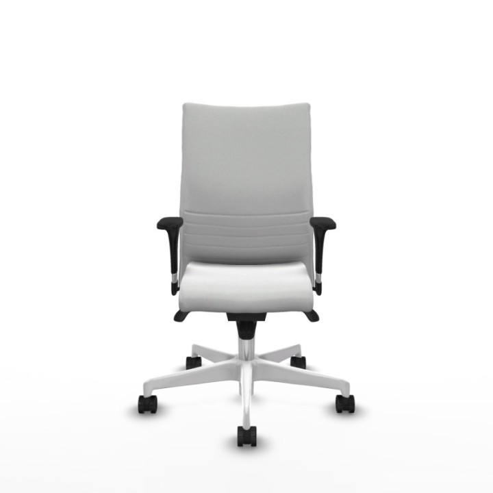 Albacete confidente XL sincro bali blanco brazos 1D cromados base blanca ruedas 65 mm nailon