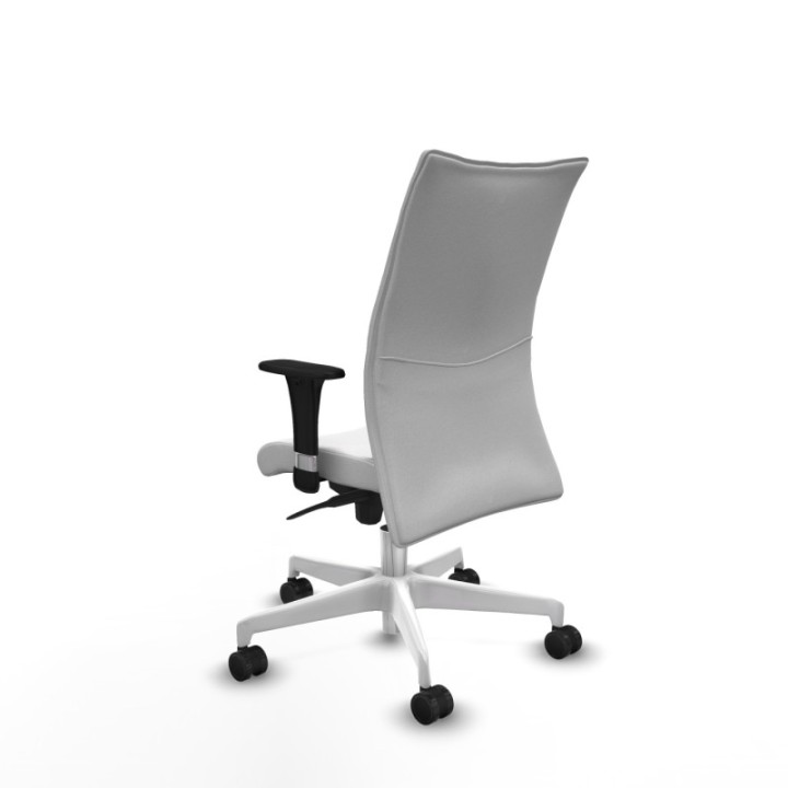 Albacete confidente XL sincro bali blanco brazos 1D cromados base blanca ruedas 65 mm nailon