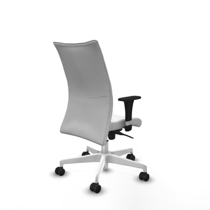 Albacete confidente XL sincro bali blanco brazos 1D cromados base blanca ruedas 65 mm nailon