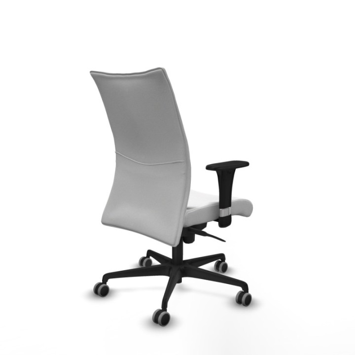 Albacete confidente XL sincro bali blanco brazos 1D cromados base nailon ruedas 65mm engomadas