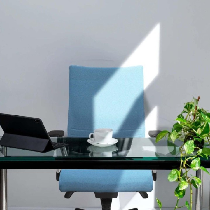 Albacete confidente XL sincro bali blanco brazos 1D cromados base nailon ruedas 65mm engomadas