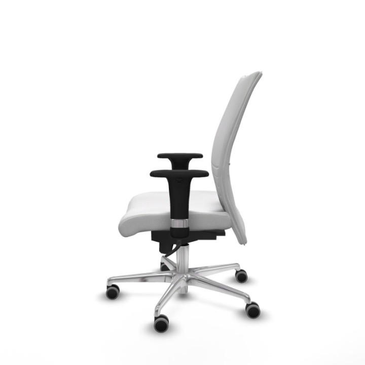 Albacete confidente XL sincro bali blanco brazos 1D cromados base aluminio ruedas 65mm engomadas