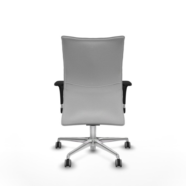 Albacete confidente XL sincro bali blanco brazos 1D cromados base aluminio ruedas 65mm engomadas