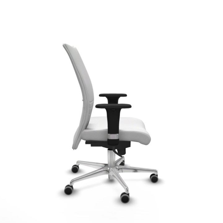 Albacete confidente XL sincro bali blanco brazos 1D cromados base aluminio ruedas 65mm engomadas