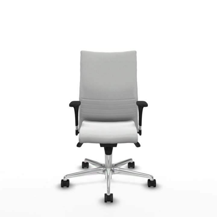 Albacete confidente XL sincro bali blanco brazos 1D cromados base aluminio ruedas 65 mm nailon