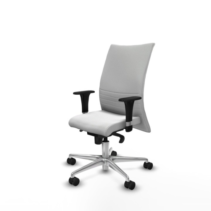 Albacete confidente XL sincro bali blanco brazos 1D cromados base aluminio ruedas 65 mm nailon