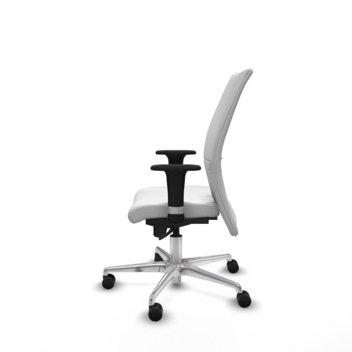 Albacete confidente XL sincro bali blanco brazos 1D cromados base aluminio ruedas 65 mm nailon