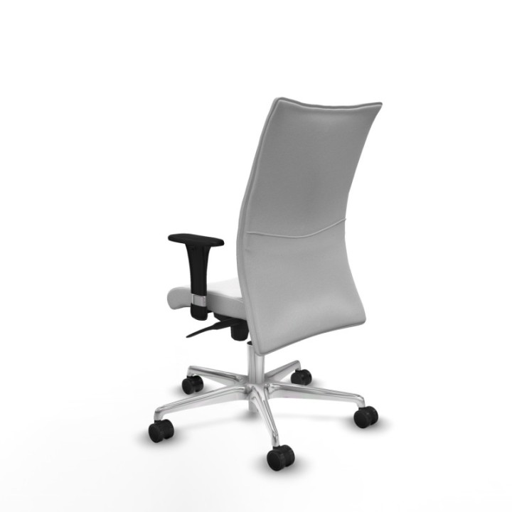 Albacete confidente XL sincro bali blanco brazos 1D cromados base aluminio ruedas 65 mm nailon