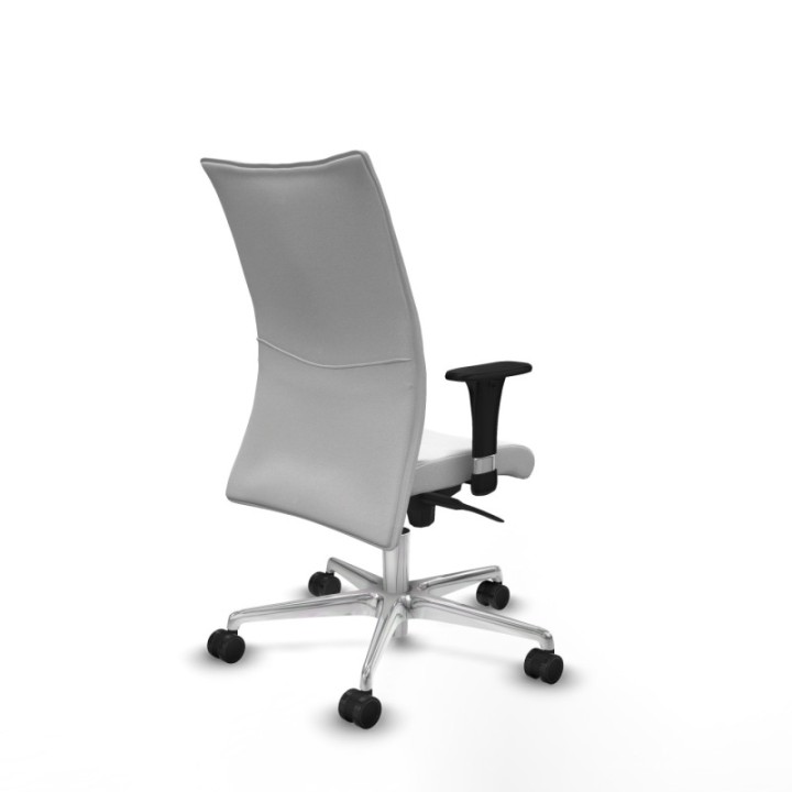 Albacete confidente XL sincro bali blanco brazos 1D cromados base aluminio ruedas 65 mm nailon