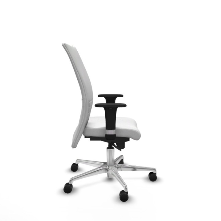 Albacete confidente XL sincro bali blanco brazos 1D cromados base aluminio ruedas 65 mm nailon