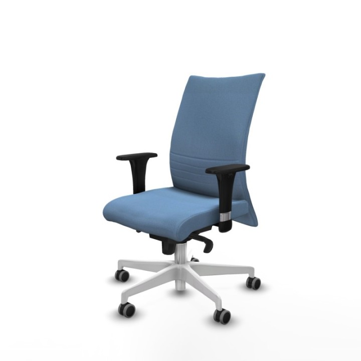 Albacete confidente XL sincro bali azul cielo brazos 1D cromados base blanca ruedas 65mm engomadas