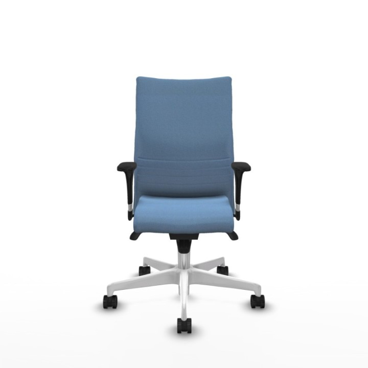 Albacete confidente XL sincro bali azul cielo brazos 1D cromados base blanca ruedas 65 mm nailon