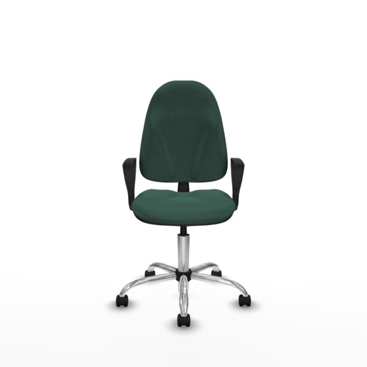 Algarra CP bali verde botella brazos fijos base cromada ruedas nailon 50mm