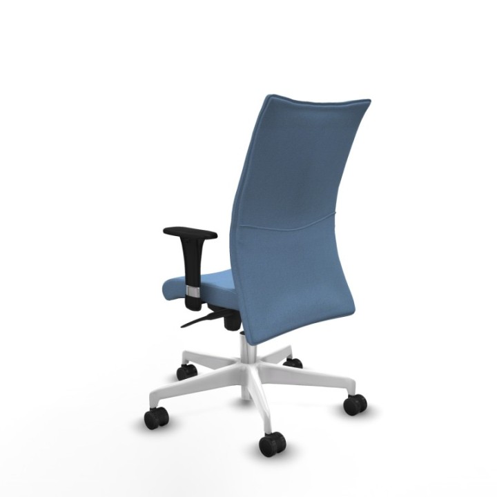 Albacete confidente XL sincro bali azul cielo brazos 1D cromados base blanca ruedas 65 mm nailon