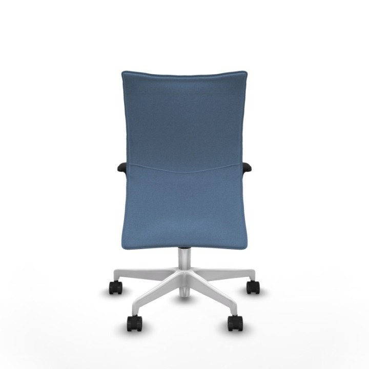 Albacete confidente XL sincro bali azul cielo brazos 1D cromados base blanca ruedas 65 mm nailon