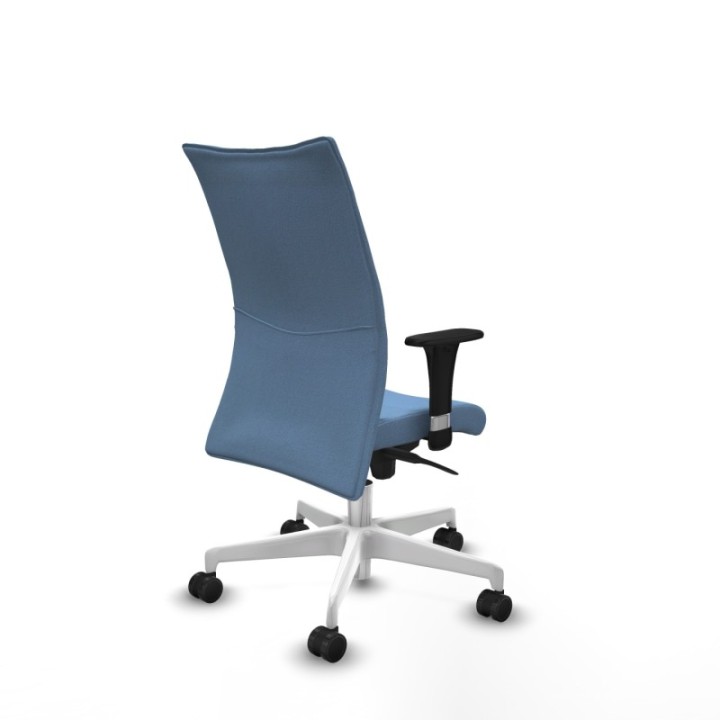 Albacete confidente XL sincro bali azul cielo brazos 1D cromados base blanca ruedas 65 mm nailon