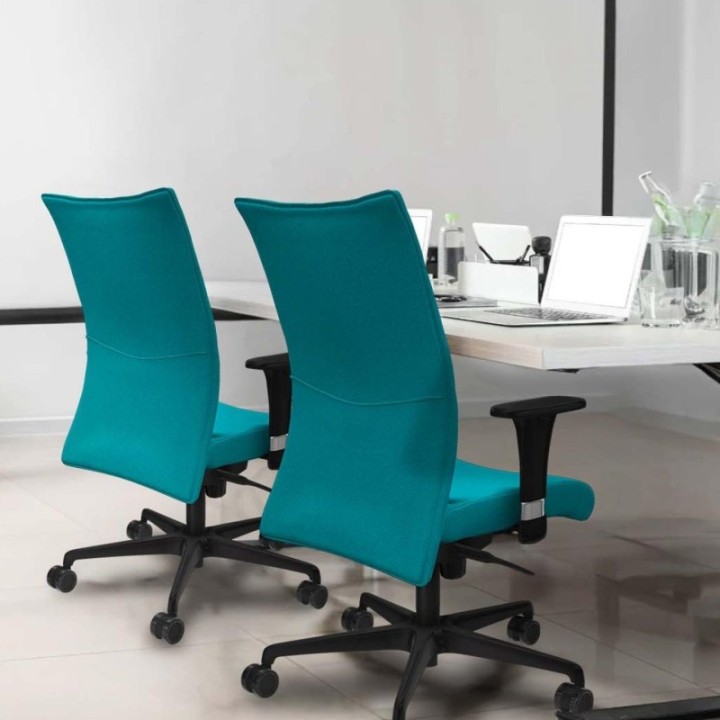 Albacete confidente XL sincro bali azul cielo brazos 1D cromados base nailon ruedas 65 mm nailon