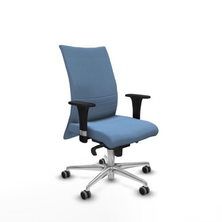 Albacete confidente XL sincro bali azul cielo brazos 1D cromados base aluminio ruedas 65mm engomadas