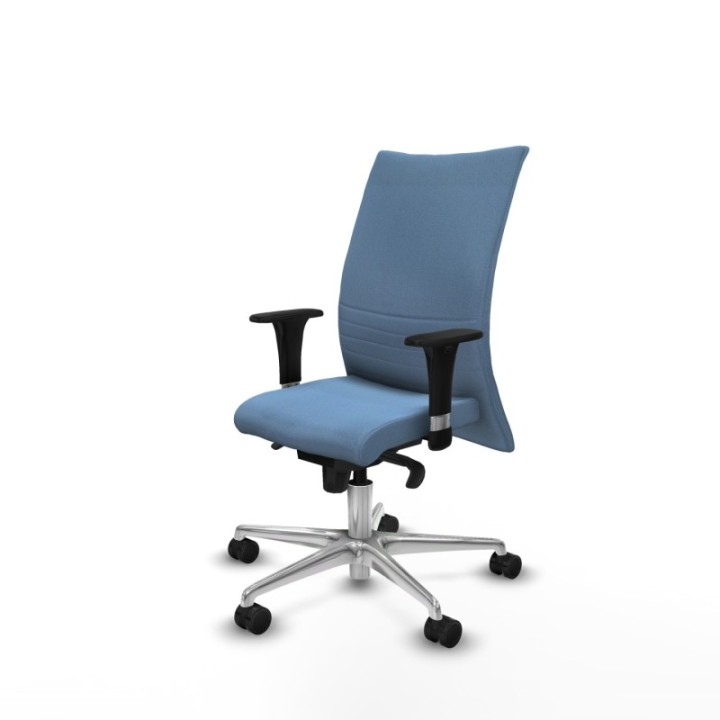 Albacete confidente XL sincro bali azul cielo brazos 1D cromados base aluminio ruedas 65 mm nailon