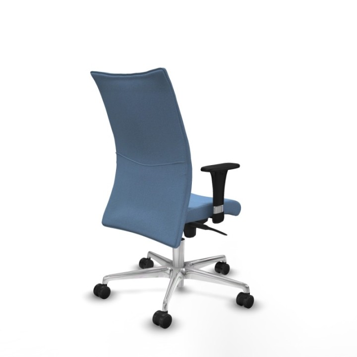 Albacete confidente XL sincro bali azul cielo brazos 1D cromados base aluminio ruedas 65 mm nailon