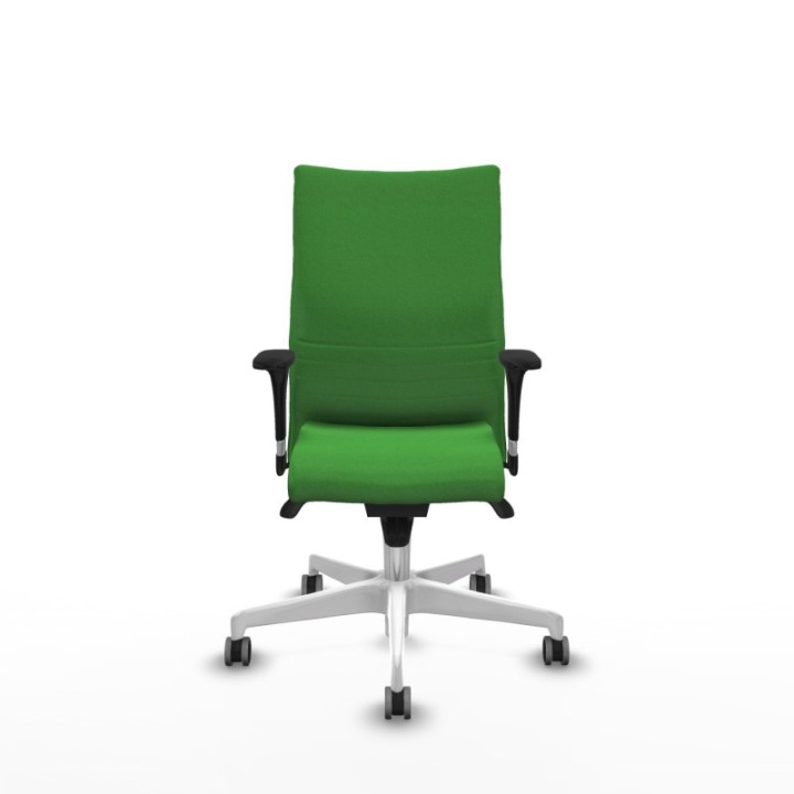 Albacete confidente XL sincro bali verde brazos 1D cromados base blanca ruedas 65mm engomadas