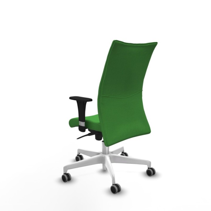 Albacete confidente XL sincro bali verde brazos 1D cromados base blanca ruedas 65mm engomadas