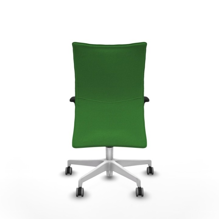 Albacete confidente XL sincro bali verde brazos 1D cromados base blanca ruedas 65mm engomadas