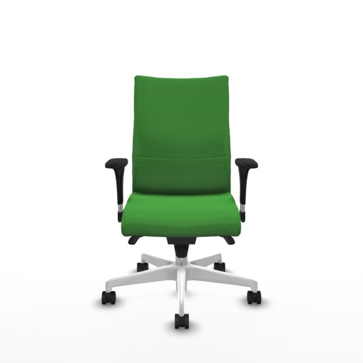 Albacete confidente XL sincro bali verde brazos 1D cromados base blanca ruedas 65 mm nailon