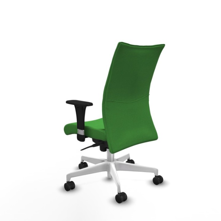 Albacete confidente XL sincro bali verde brazos 1D cromados base blanca ruedas 65 mm nailon