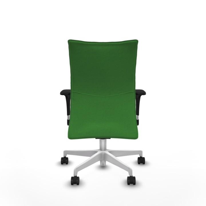 Albacete confidente XL sincro bali verde brazos 1D cromados base blanca ruedas 65 mm nailon