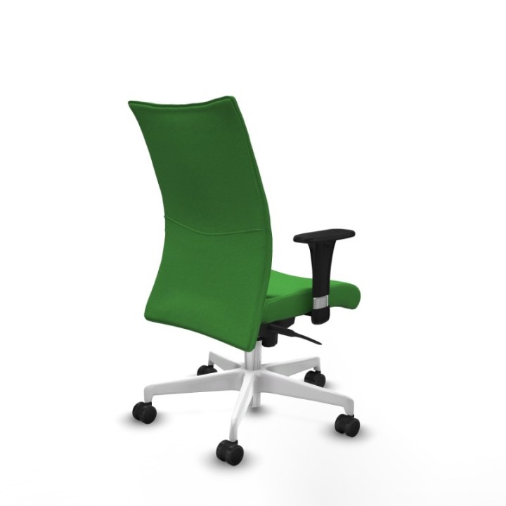 Albacete confidente XL sincro bali verde brazos 1D cromados base blanca ruedas 65 mm nailon