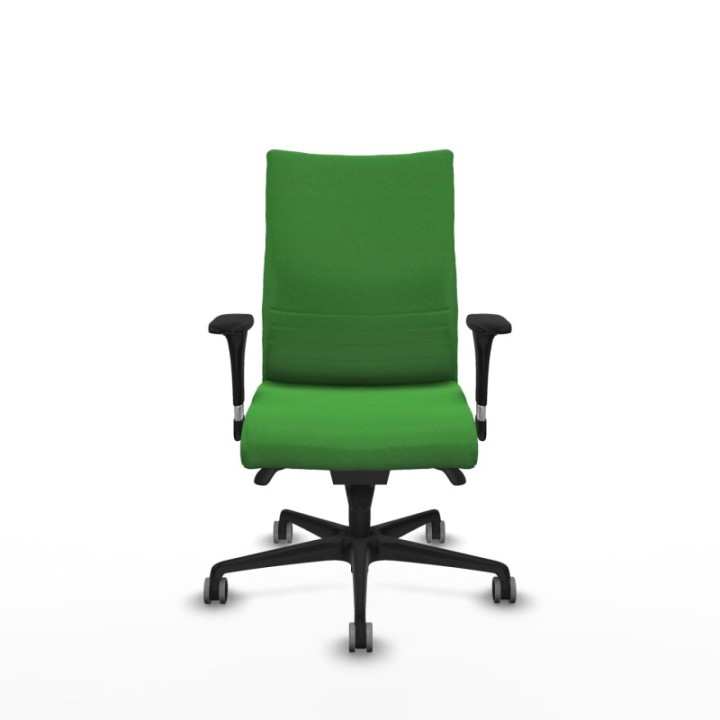 Albacete confidente XL sincro bali verde brazos 1D cromados base nailon ruedas 65mm engomadas