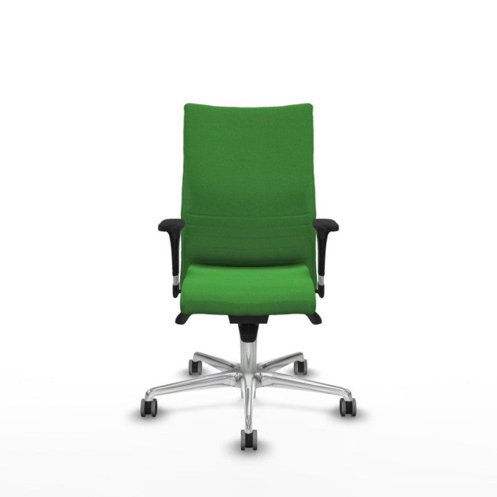 Albacete confidente XL sincro bali verde brazos 1D cromados base aluminio ruedas 65mm engomadas