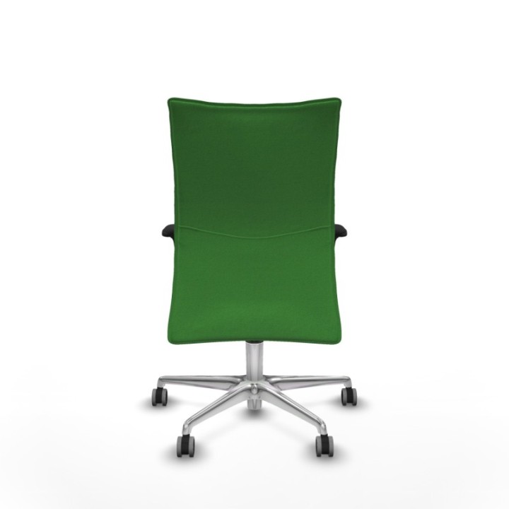 Albacete confidente XL sincro bali verde brazos 1D cromados base aluminio ruedas 65mm engomadas