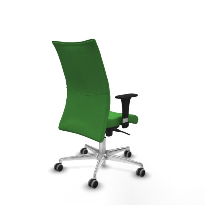 Albacete confidente XL sincro bali verde brazos 1D cromados base aluminio ruedas 65mm engomadas