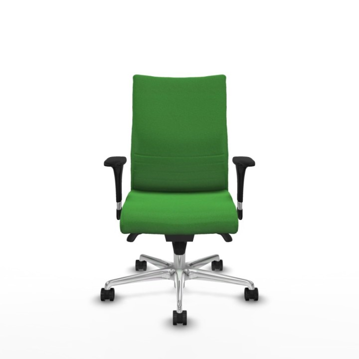 Albacete confidente XL sincro bali verde brazos 1D cromados base aluminio ruedas 65 mm nailon