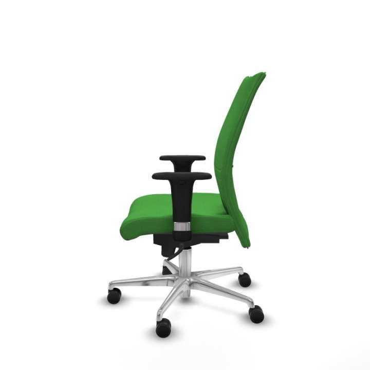 Albacete confidente XL sincro bali verde brazos 1D cromados base aluminio ruedas 65 mm nailon