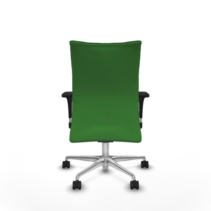 Albacete confidente XL sincro bali verde brazos 1D cromados base aluminio ruedas 65 mm nailon