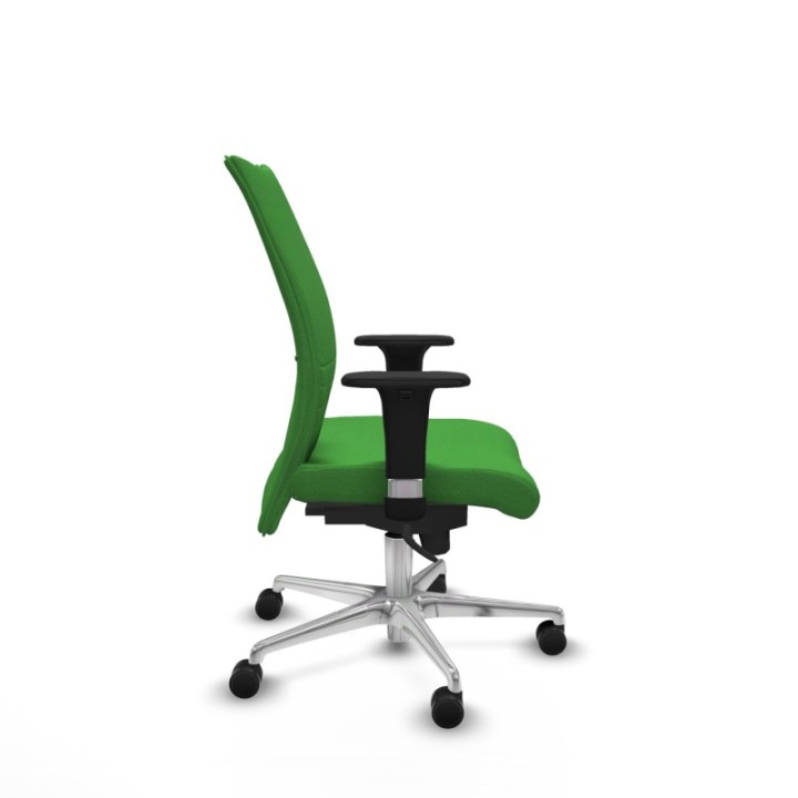 Albacete confidente XL sincro bali verde brazos 1D cromados base aluminio ruedas 65 mm nailon