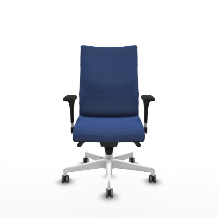 Albacete confidente XL sincro bali azul marino brazos 1D cromados base blanca ruedas 65mm engomadas