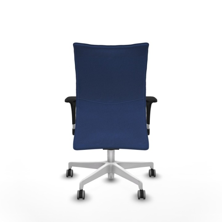 Albacete confidente XL sincro bali azul marino brazos 1D cromados base blanca ruedas 65mm engomadas