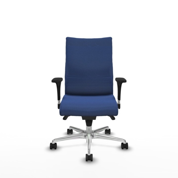 Albacete confidente XL sincro bali azul marino brazos 1D cromados base aluminio ruedas 65 mm nailon