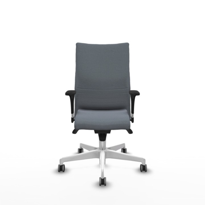 Albacete confidente XL sincro bali gris brazos 1D cromados base blanca ruedas 65mm engomadas