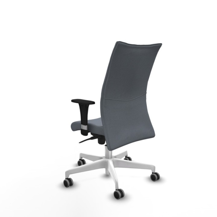 Albacete confidente XL sincro bali gris brazos 1D cromados base blanca ruedas 65mm engomadas