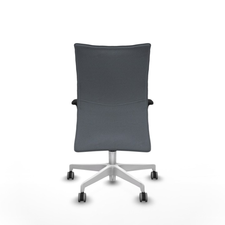 Albacete confidente XL sincro bali gris brazos 1D cromados base blanca ruedas 65mm engomadas