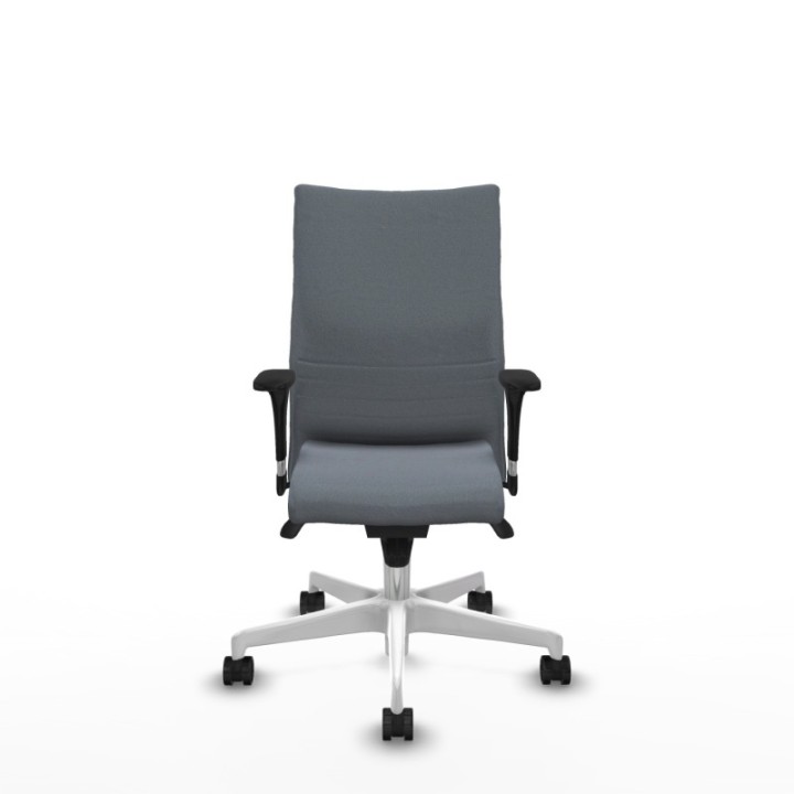 Albacete confidente XL sincro bali gris brazos 1D cromados base blanca ruedas 65 mm nailon