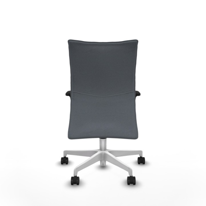 Albacete confidente XL sincro bali gris brazos 1D cromados base blanca ruedas 65 mm nailon